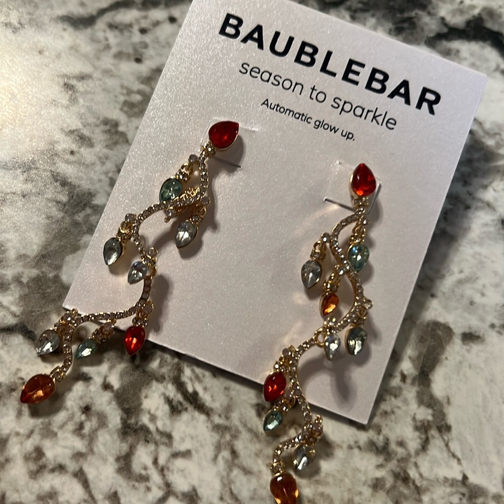 BaubleBar Christmas Lights Dangle Earrings